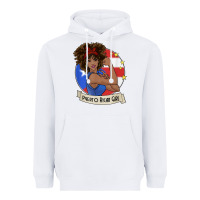 White puerto rican girl strong t shirt puerto rico pride boricua Heavyweight Hoodie - linhVisuals