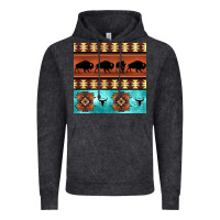 Vintage Arctic native american aztec seamless pattern 2 Vintage Hoodie - BundleAndBundleShop
