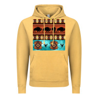 Vintage Mustard native american aztec seamless pattern 2 Vintage Hoodie - BundleAndBundleShop