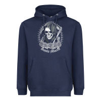 Navy santa muerte female deity mexican satanic dead sugar skull tank top Heavyweight Hoodie - linhVisuals