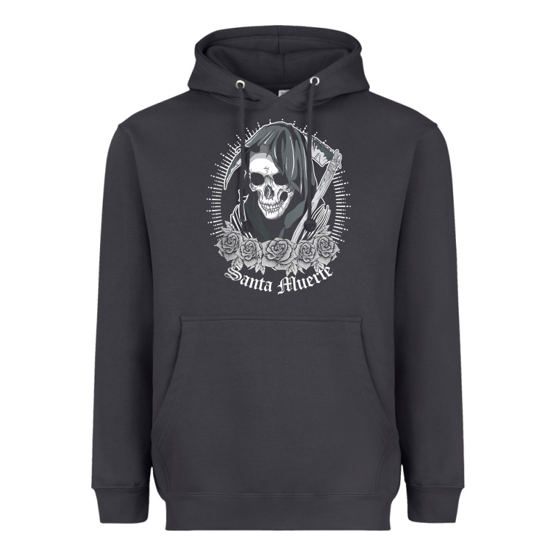 Santa Muerte Female Deity Mexican Satanic Dead Sugar Skull Tank Top Heavyweight Hoodie by linhVisuals | Teevron
