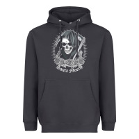 Smoke santa muerte female deity mexican satanic dead sugar skull tank top Heavyweight Hoodie - linhVisuals