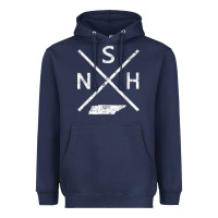 Navy vintage nashville retro nsh cross t shirt Heavyweight Hoodie - linhVisuals