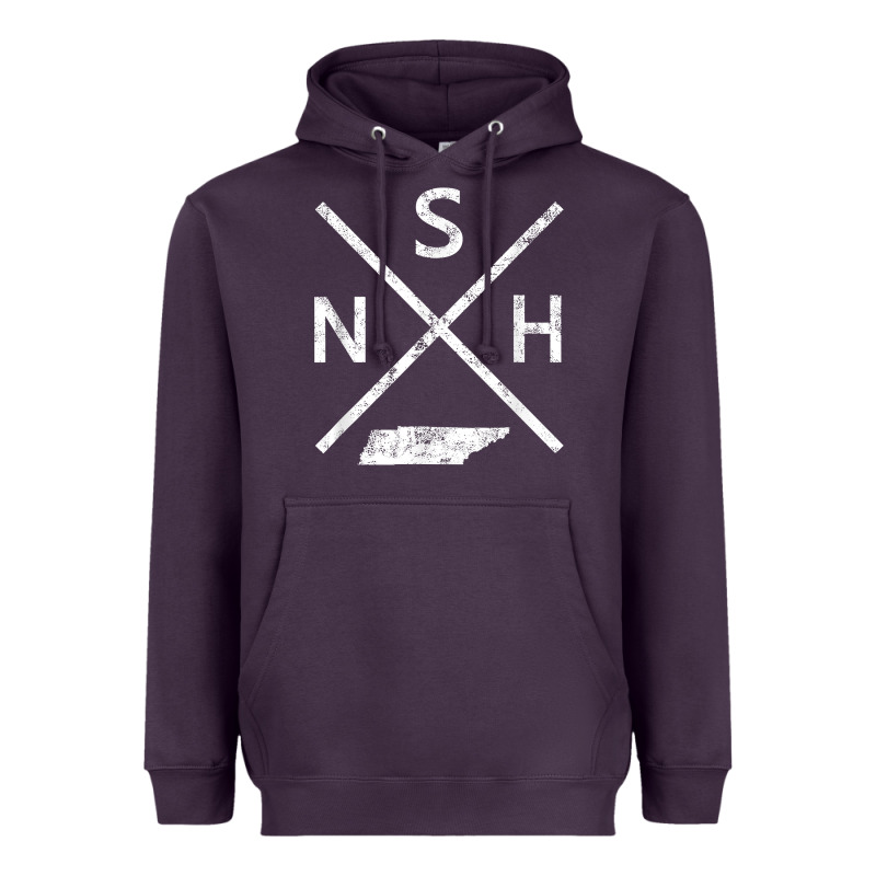 Vintage Nashville Retro Nsh Cross T Shirt Heavyweight Hoodie by linhVisuals | Teevron