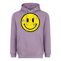Lavender vintage retro happy smiley face 80's 90's aesthetic t shirt Heavyweight Hoodie - linhVisuals