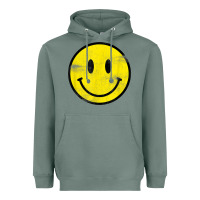 Sage vintage retro happy smiley face 80's 90's aesthetic t shirt Heavyweight Hoodie - linhVisuals