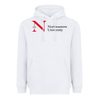 White The the northeastern Heavyweight Hoodie - linhVisuals
