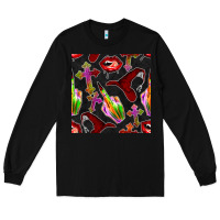 Black halloween bad witch seamless pattern Long Sleeve Tee - BundleAndBundleShop