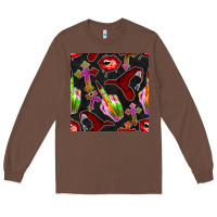 Chestnut halloween bad witch seamless pattern Long Sleeve Tee - BundleAndBundleShop