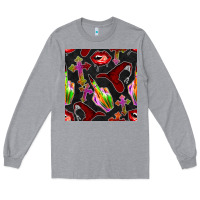 Heather Grey halloween bad witch seamless pattern Long Sleeve Tee - BundleAndBundleShop