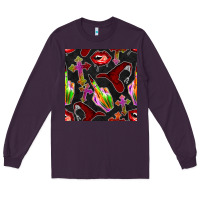Plum halloween bad witch seamless pattern Long Sleeve Tee - BundleAndBundleShop