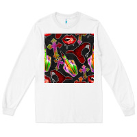 White halloween bad witch seamless pattern Long Sleeve Tee - BundleAndBundleShop