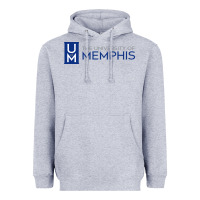 Heather Grey The university of memphis Heavyweight Hoodie - linhVisuals