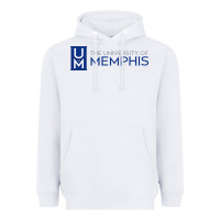 White The university of memphis Heavyweight Hoodie - linhVisuals