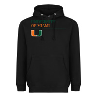 Black The university of miami Heavyweight Hoodie - linhVisuals