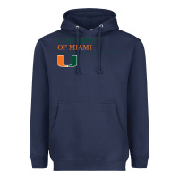 Navy The university of miami Heavyweight Hoodie - linhVisuals