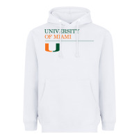 White The university of miami Heavyweight Hoodie - linhVisuals