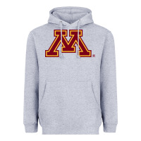 Heather Grey The university of minnesota Heavyweight Hoodie - linhVisuals