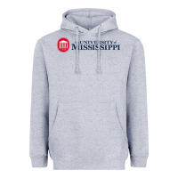 Heather Grey The university of mississippi Heavyweight Hoodie - linhVisuals