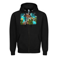 Black cactus gemstone background Zipper Hoodie - AdoDesignShop