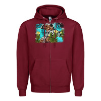 Burgundy cactus gemstone background Zipper Hoodie - AdoDesignShop