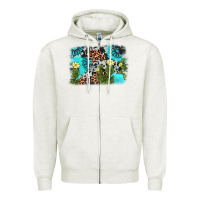 Cactus Gemstone Background Zipper Hoodie | Teevron