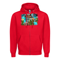 Red cactus gemstone background Zipper Hoodie - AdoDesignShop