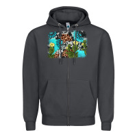 Smoke cactus gemstone background Zipper Hoodie - AdoDesignShop