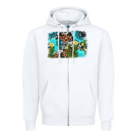 White cactus gemstone background Zipper Hoodie - AdoDesignShop