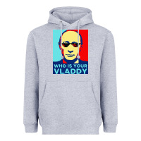 Heather Grey who is your vladdy Heavyweight Hoodie - linhVisuals