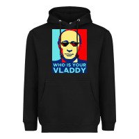 Black who is your vladdy Heavyweight Hoodie - linhVisuals