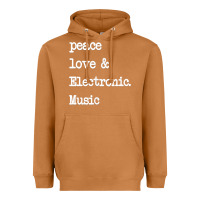 Meerkat peace love & electronic music  edm techno t shirt Heavyweight Hoodie - linhVisuals