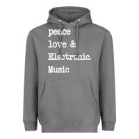 Storm peace love & electronic music  edm techno t shirt Heavyweight Hoodie - linhVisuals