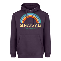 Plum genesis 913 god's promise faithfully rainbow bible verse t shirt Heavyweight Hoodie - linhVisuals