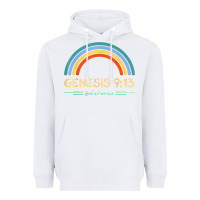 White genesis 913 god's promise faithfully rainbow bible verse t shirt Heavyweight Hoodie - linhVisuals