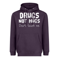 Plum drugs not hugs Heavyweight Hoodie - linhVisuals