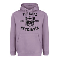 Lavender cats of downtown reykjavik t shirt Heavyweight Hoodie - linhVisuals
