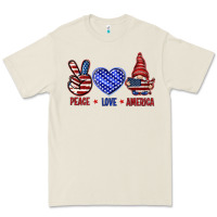 Bone Peace love America with gnome 4th of july Premium Tee - HowdyJamesFarm