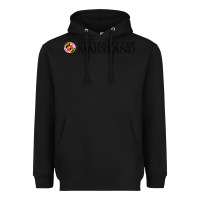 Black University of Maryland, College Park, Heavyweight Hoodie - linhVisuals