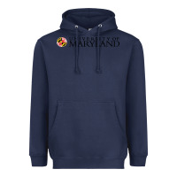 Navy University of Maryland, College Park, Heavyweight Hoodie - linhVisuals