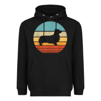Black corgi retro vintage 60s 70s sunset dog lovers men women t shirt Heavyweight Hoodie - linhVisuals