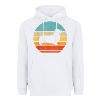 White corgi retro vintage 60s 70s sunset dog lovers men women t shirt Heavyweight Hoodie - linhVisuals