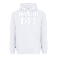 White imago dei image of god christian t shirt reformed jesus Heavyweight Hoodie - linhVisuals