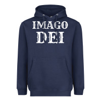 Navy imago dei image of god christian t shirt reformed jesus Heavyweight Hoodie - linhVisuals