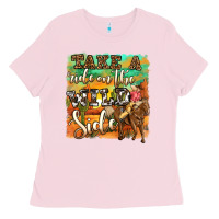 Bubblegum Pink take a ride on the wild side Ladies Tee - OliviaCreatesArt