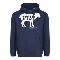 Navy isaiah 53 lamb yeshua jesus t shirt Heavyweight Hoodie - linhVisuals