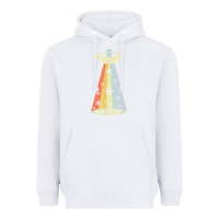 White vintage alien weed pot leaf ufo abduction marijuana cannabis t shirt Heavyweight Hoodie - linhVisuals