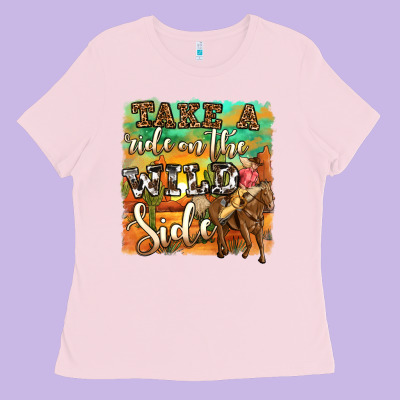 Take A Ride On The Wild Side Ladies Tee Designed By Oliviacreatesart