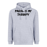 Heather Grey padel is my therapy Heavyweight Hoodie - linhVisuals
