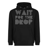 Black retro edm wait for the drop house dj trance wash t shirt Heavyweight Hoodie - linhVisuals